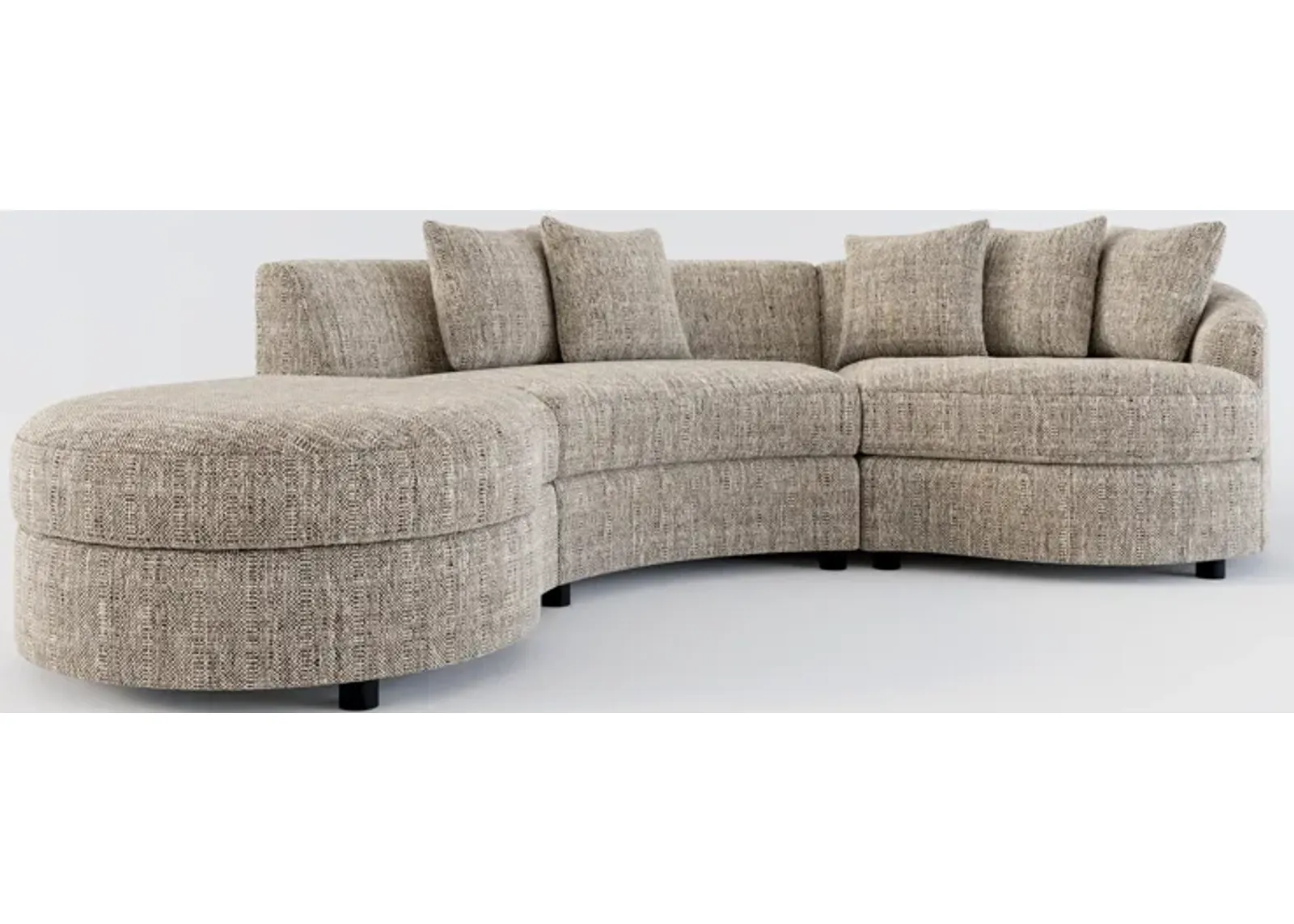 Allegra Foam Comfort 3-Piece Sectional with Left-Facing Chaise - Mason Flint