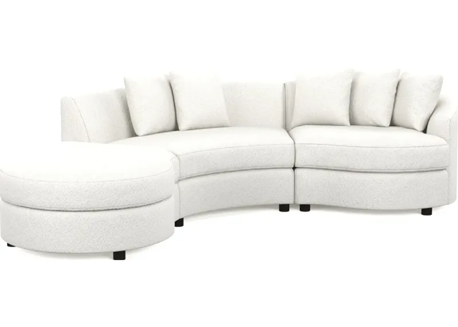 Allegra Foam Comfort 3-Piece Sectional with Left-Facing Chaise - Bloke Snow