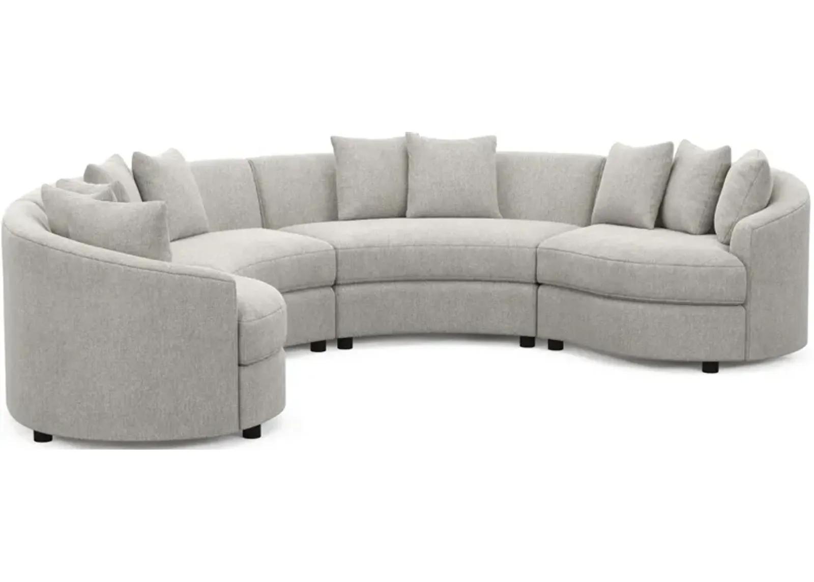 Allegra Foam Comfort 4-Piece Sectional - Burmese Granite