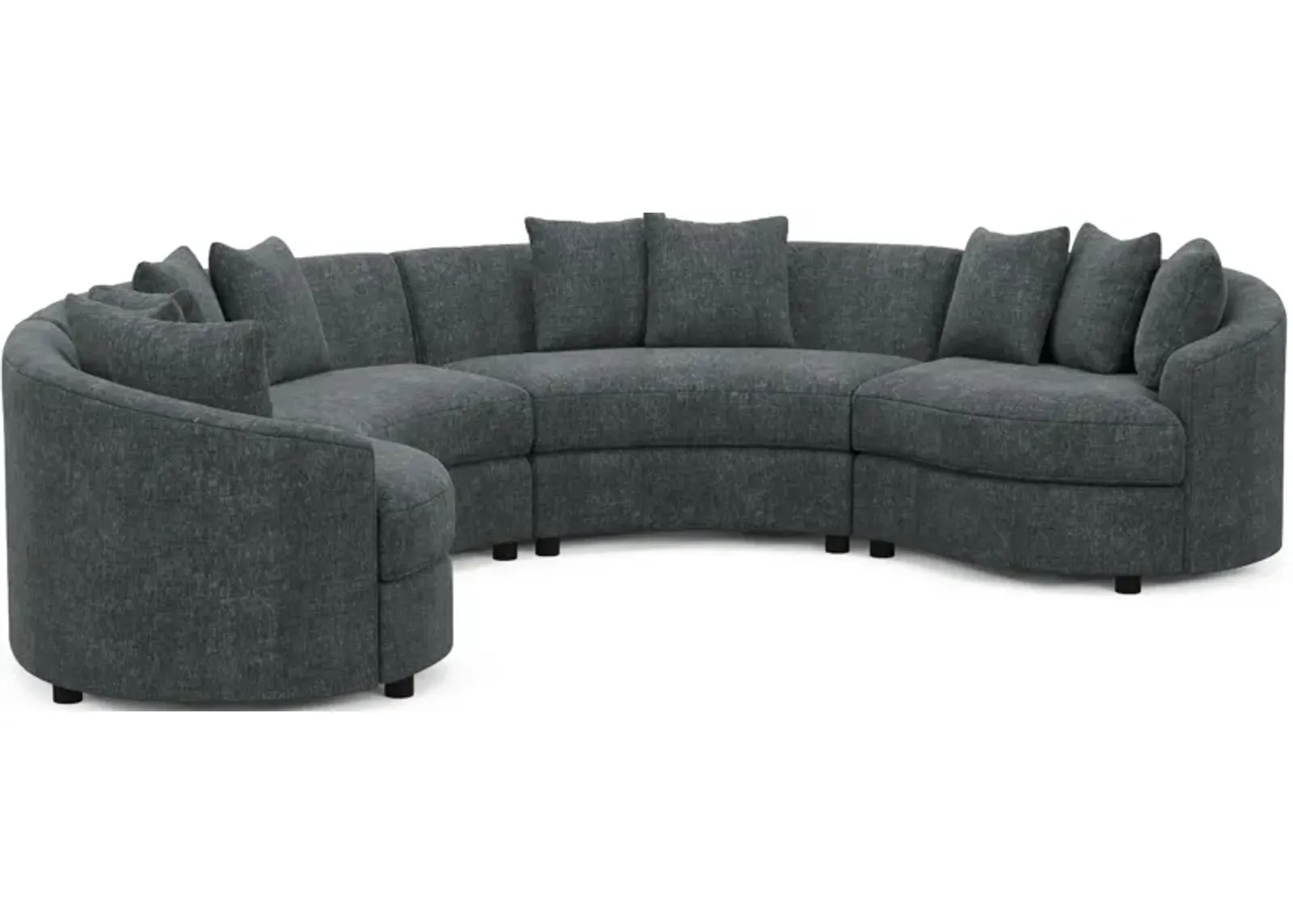 Allegra Foam Comfort 4-Piece Sectional - Contessa Shadow