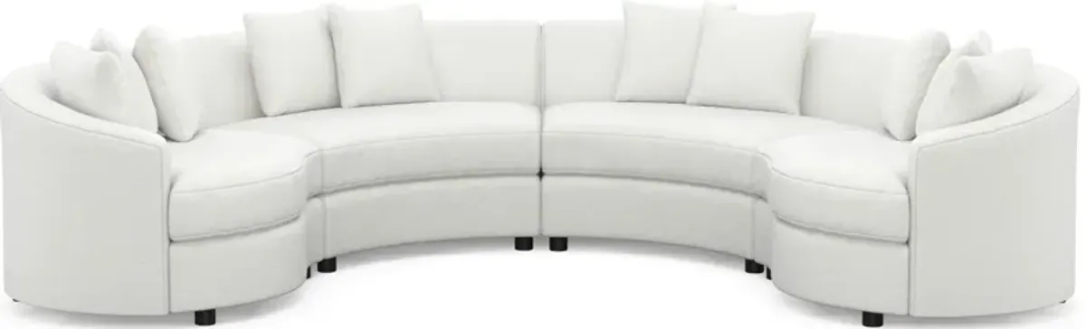 Allegra Foam Comfort 4-Piece Sectional - Contessa Vanilla