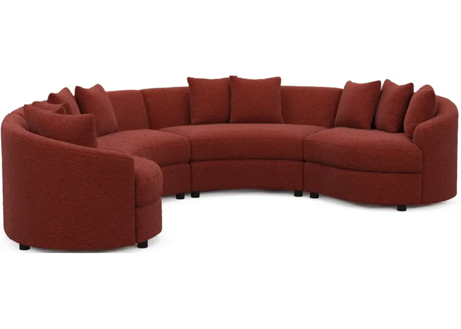 Allegra Foam Comfort 4-Piece Sectional - Bloke Brick