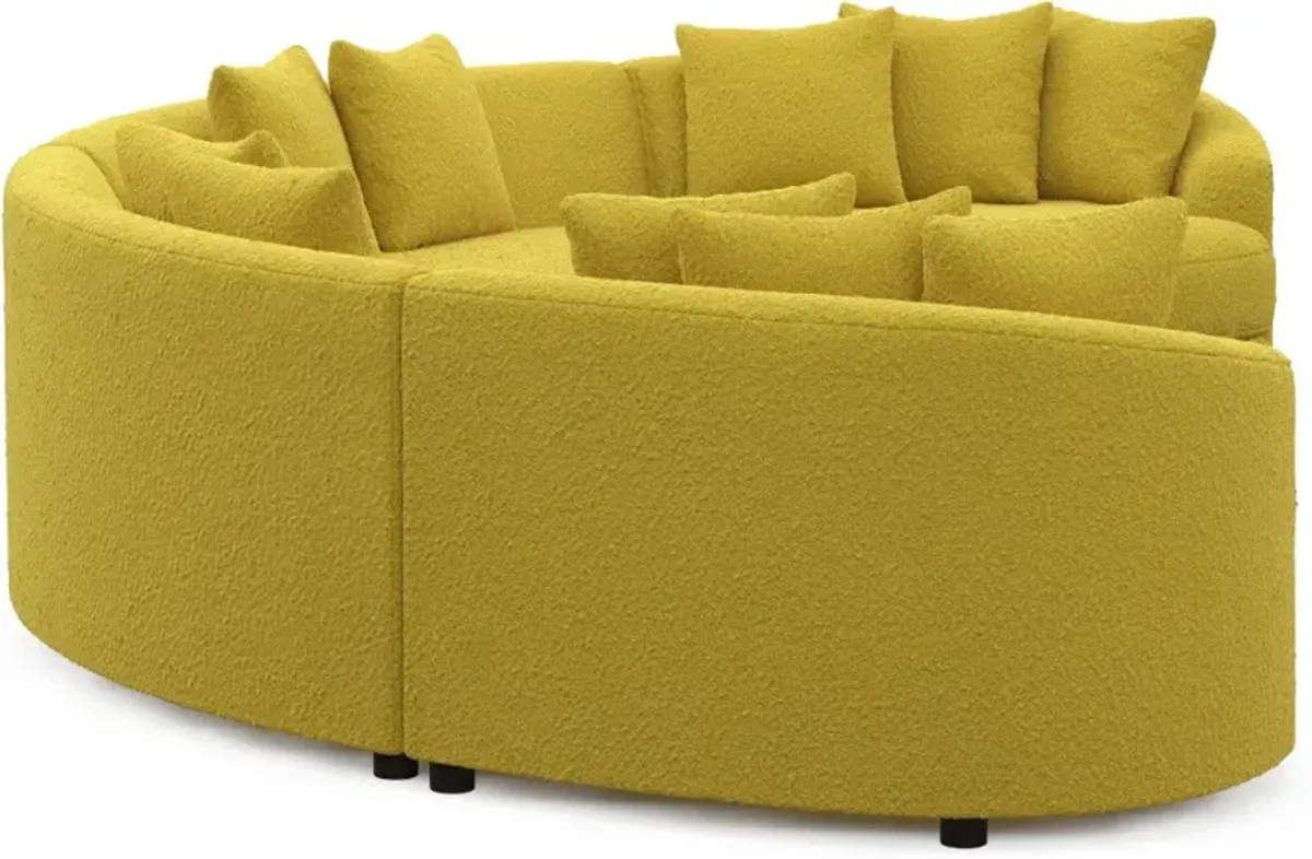 Allegra Foam Comfort 4-Piece Sectional - Bloke Goldenrod