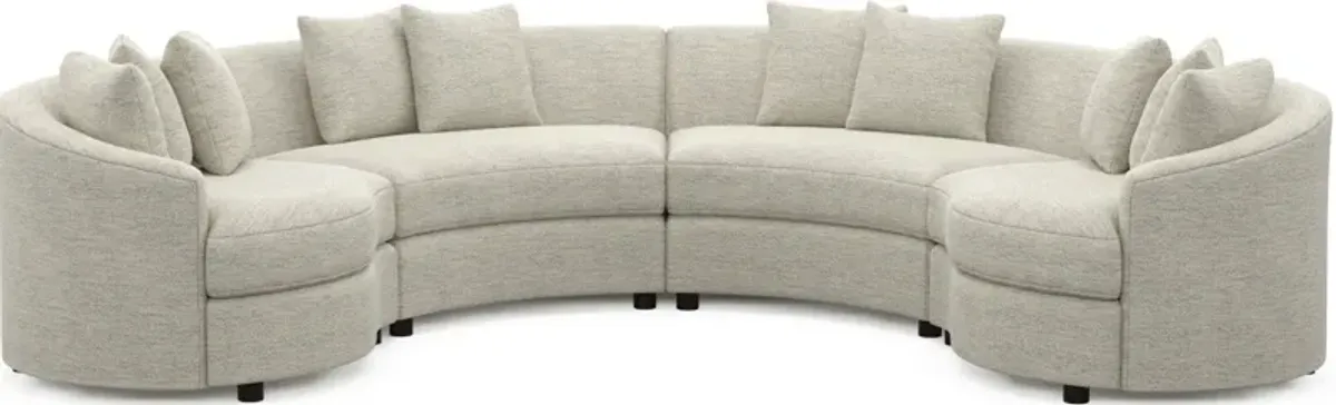 Allegra Foam Comfort 4-Piece Sectional - Merino Chalk