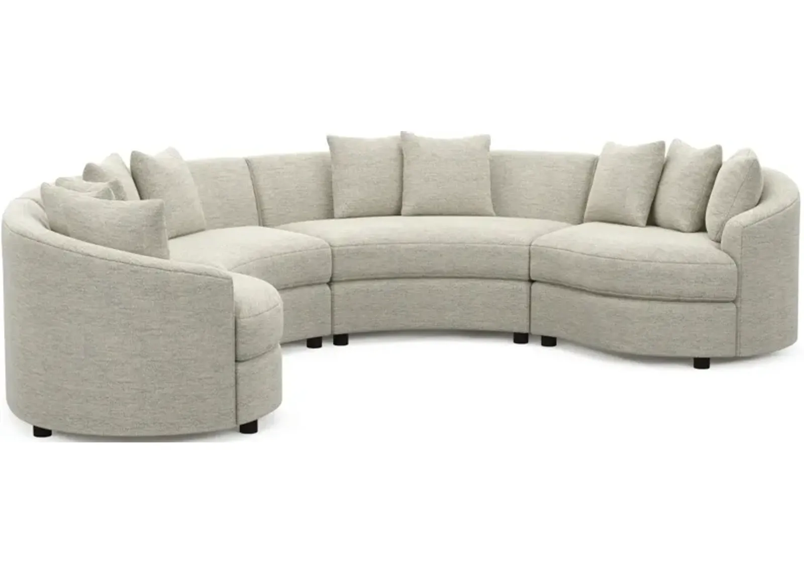 Allegra Foam Comfort 4-Piece Sectional - Merino Chalk