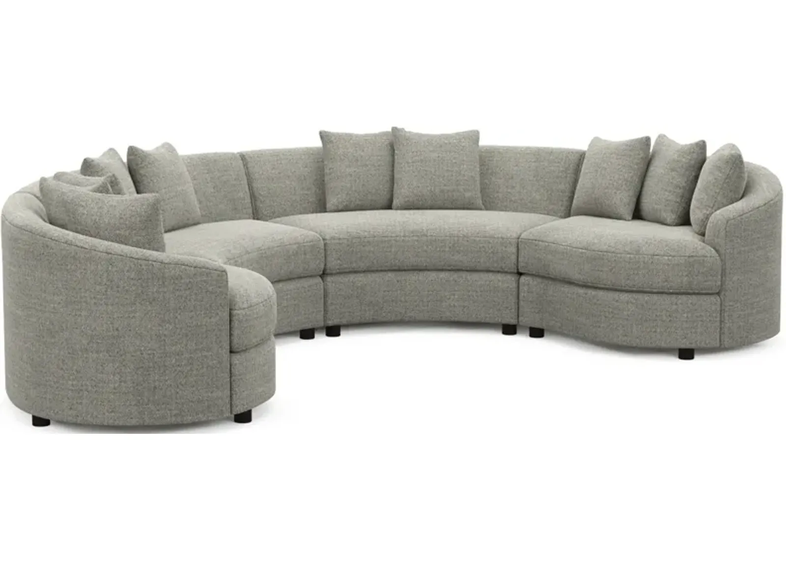 Allegra Foam Comfort 4-Piece Sectional - Pandora Pepper