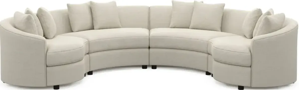 Allegra Foam Comfort 4-Piece Sectional - Curious Pearl