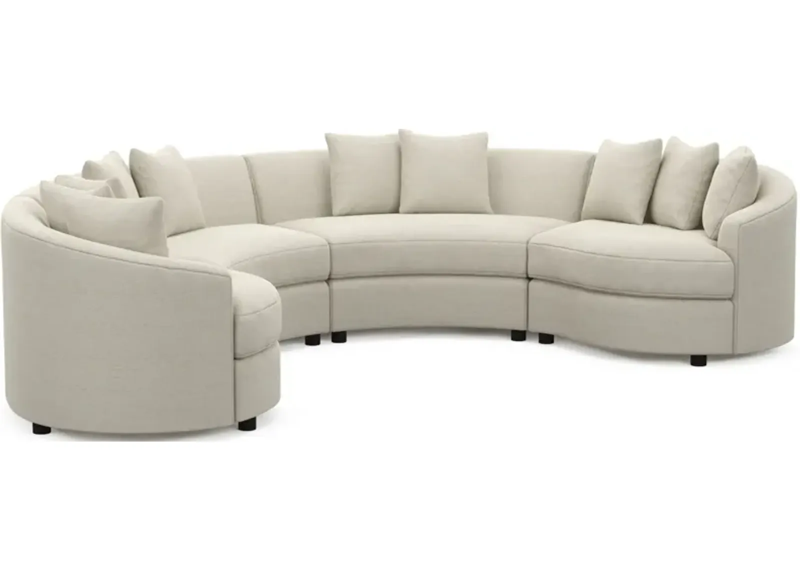 Allegra Foam Comfort 4-Piece Sectional - Curious Pearl