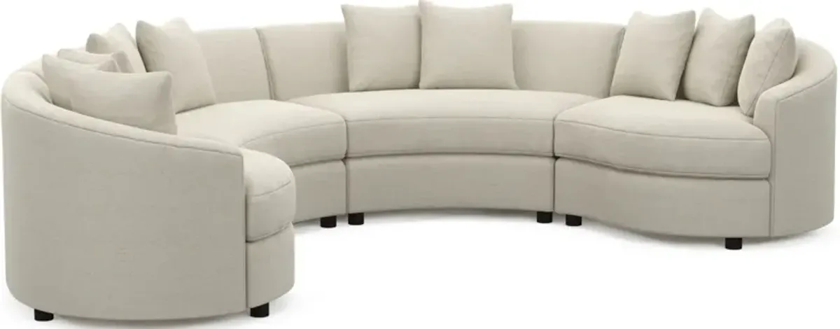 Allegra Foam Comfort 4-Piece Sectional - Curious Pearl