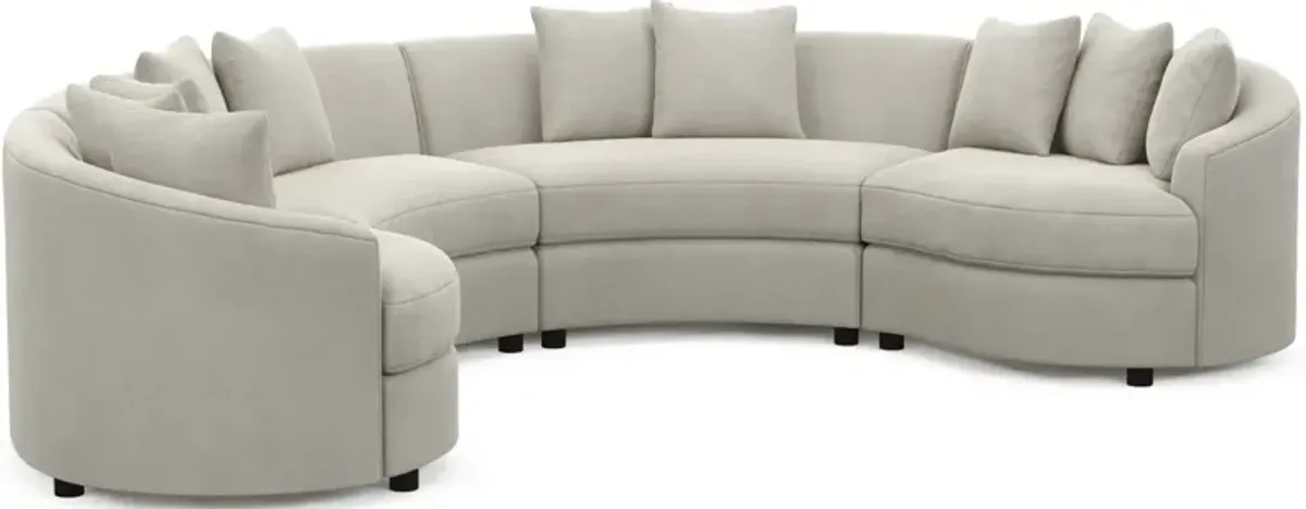 Allegra Foam Comfort 4-Piece Sectional - Laurent Beach