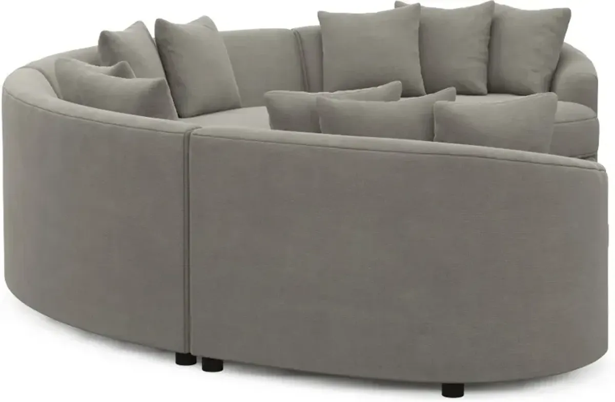 Allegra Foam Comfort 4-Piece Sectional - Abington Fog