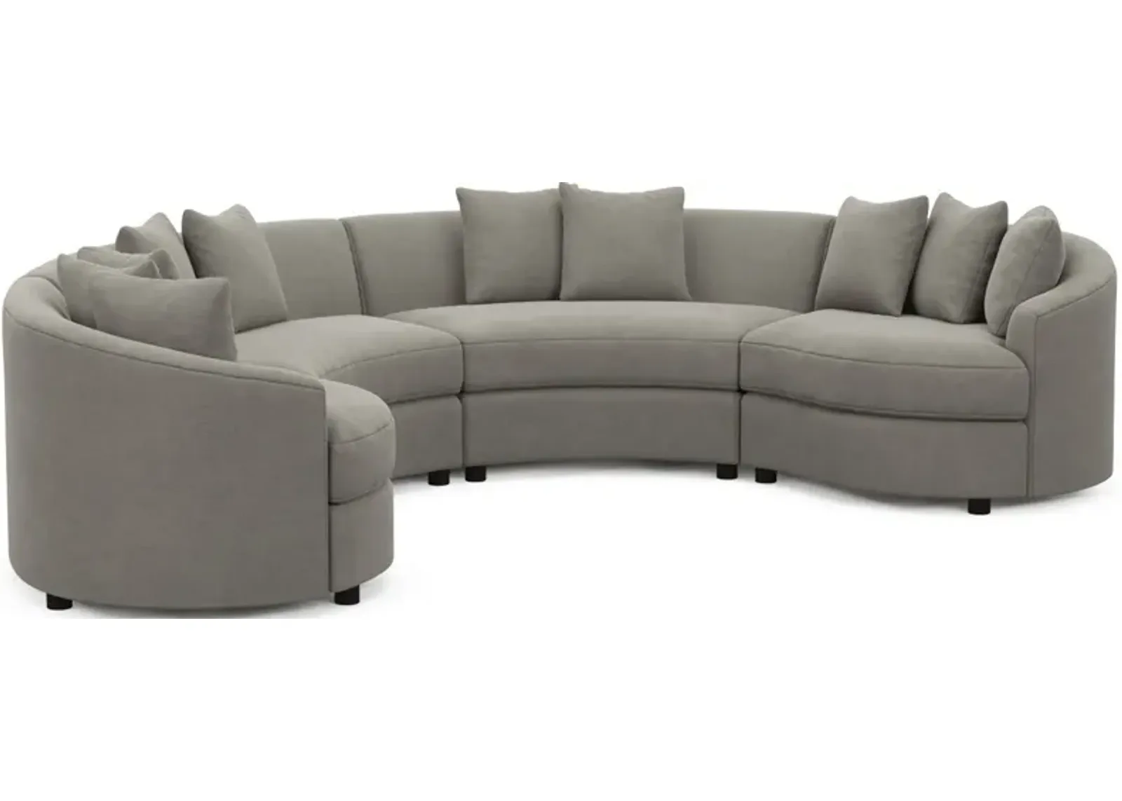 Allegra Foam Comfort 4-Piece Sectional - Abington Fog