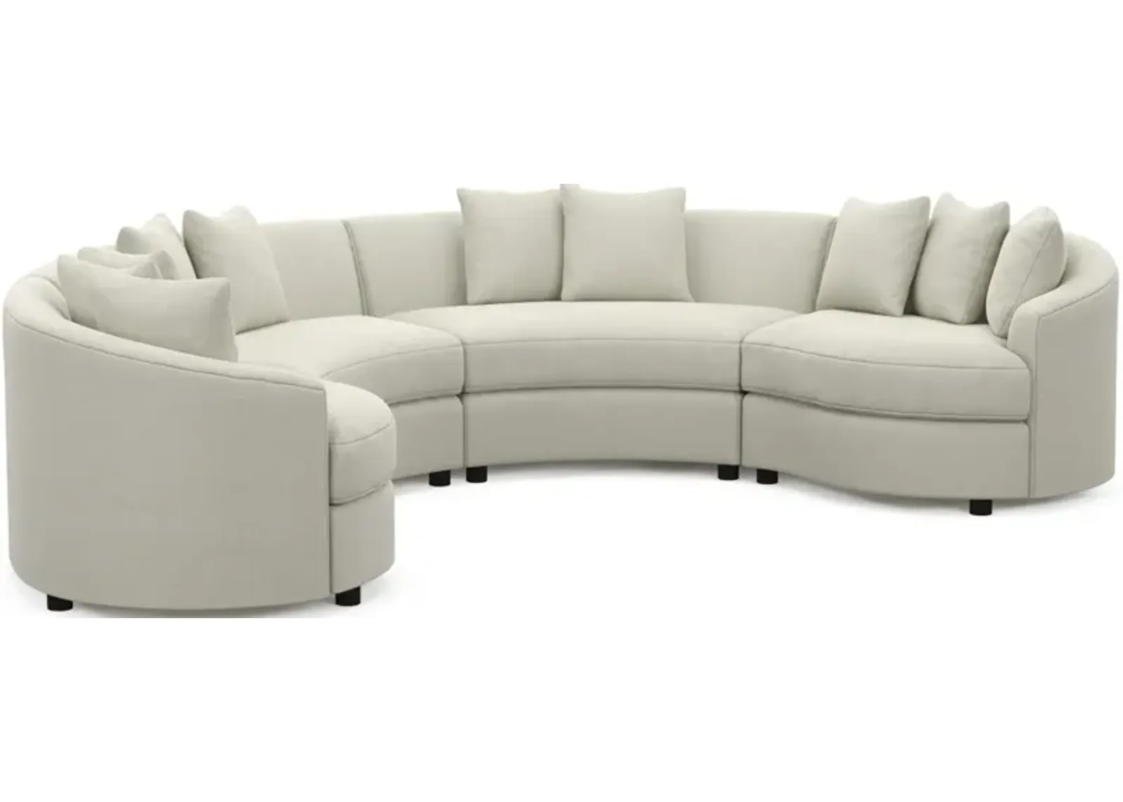 Allegra Foam Comfort 4-Piece Sectional - Anders Ivory