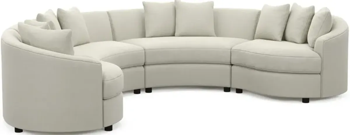 Allegra Foam Comfort 4-Piece Sectional - Anders Ivory