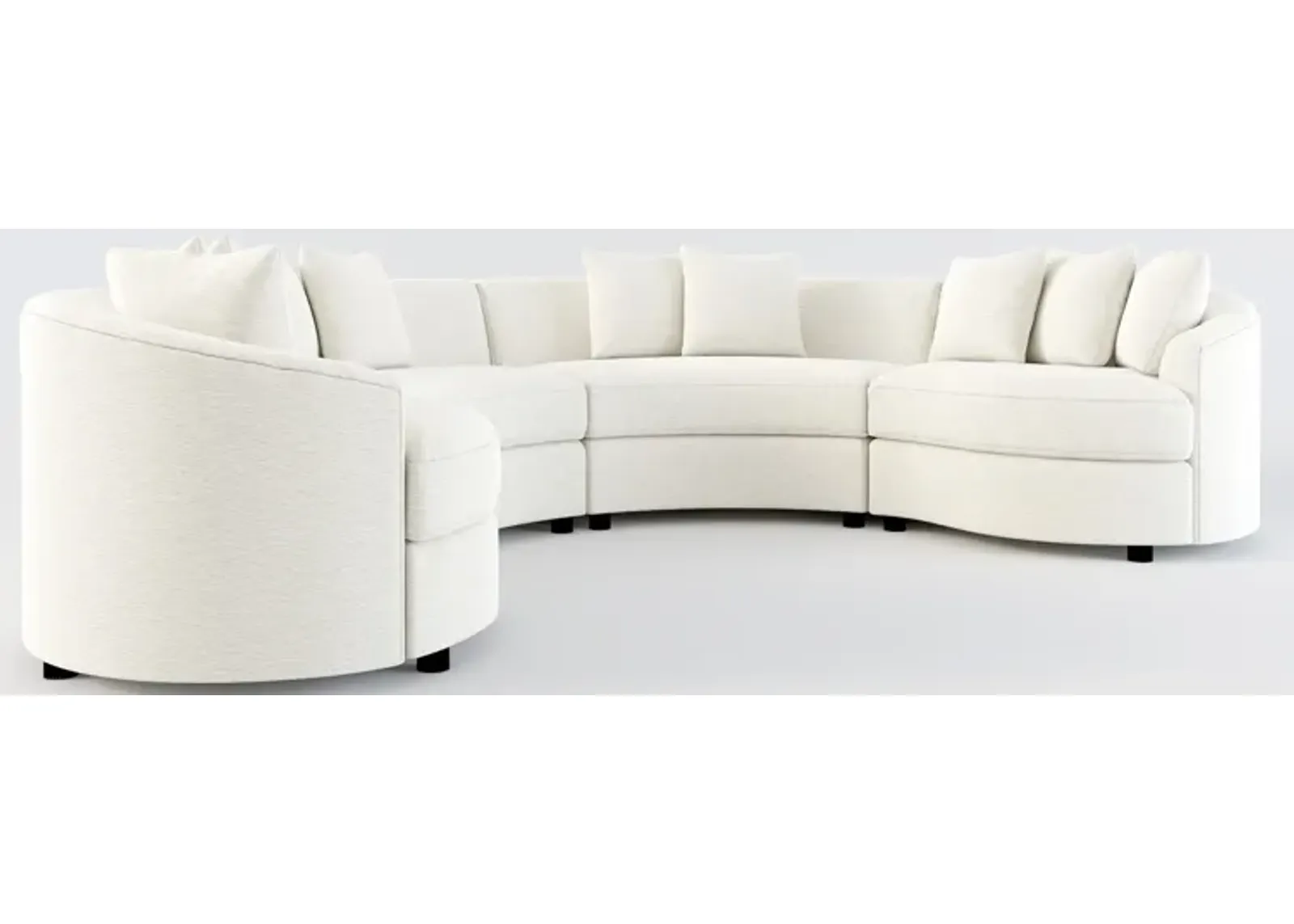 Allegra Foam Comfort 4-Piece Sectional - Living Large White