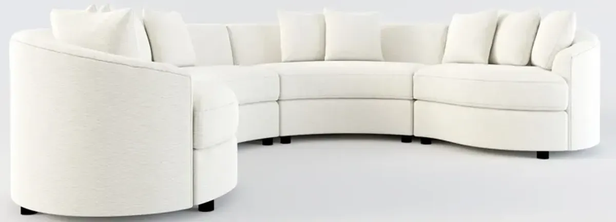 Allegra Foam Comfort 4-Piece Sectional - Living Large White