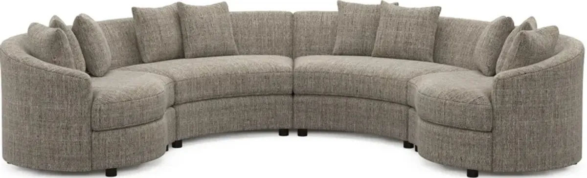 Allegra Foam Comfort 4-Piece Sectional - Mason Flint