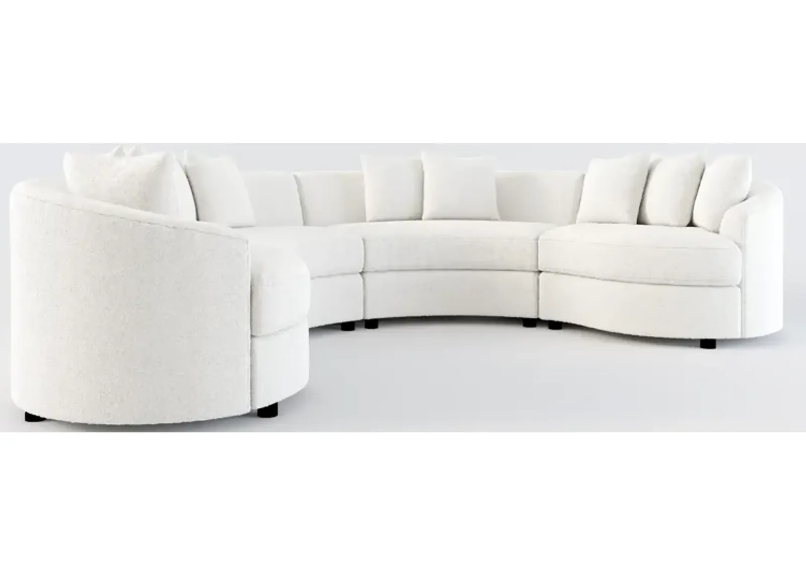 Allegra Foam Comfort 4-Piece Sectional - Bloke Snow