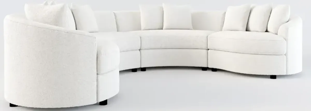 Allegra Foam Comfort 4-Piece Sectional - Bloke Snow