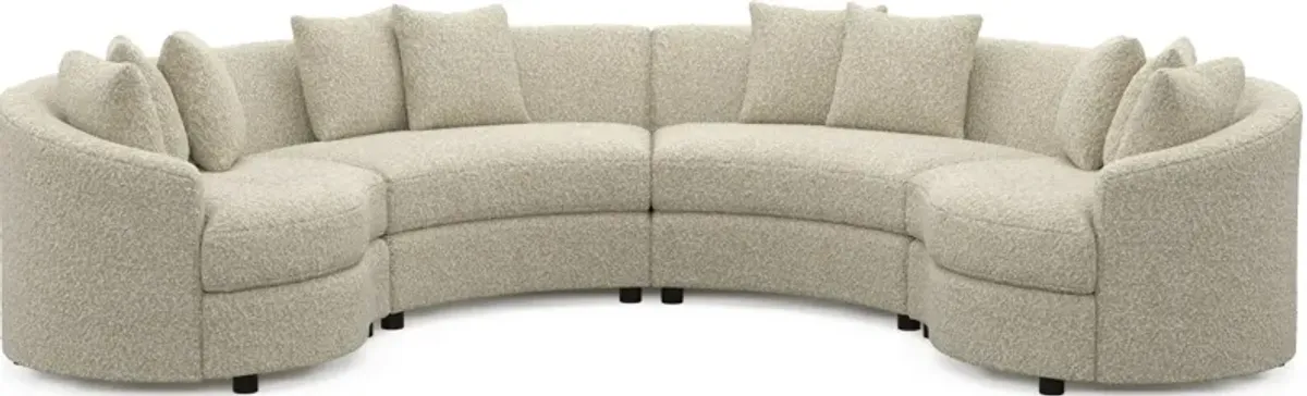 Allegra Foam Comfort 4-Piece Sectional - Bloke Cotton