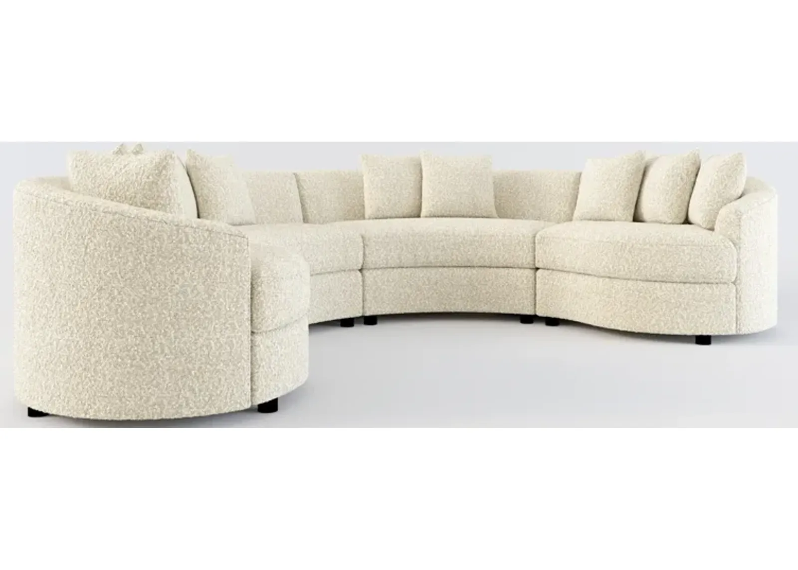 Allegra Foam Comfort 4-Piece Sectional - Bloke Cotton