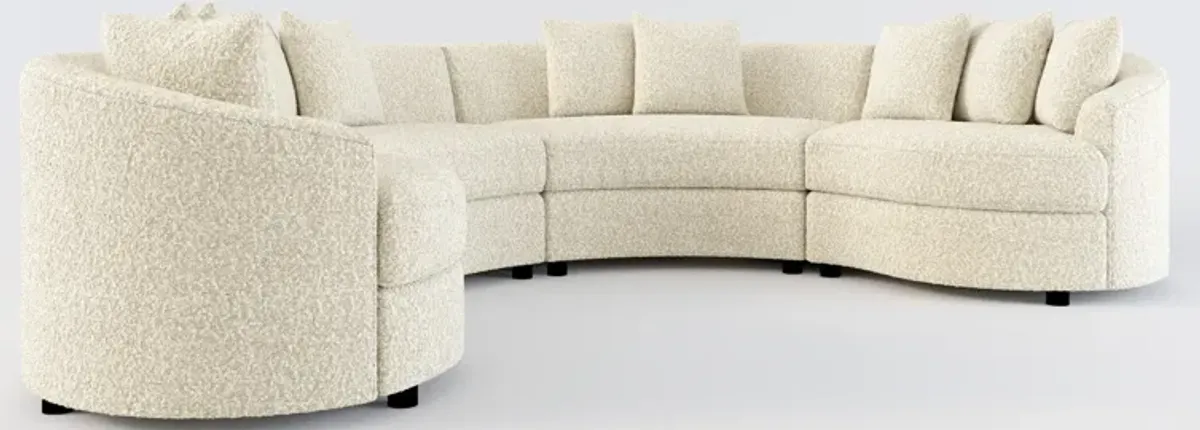 Allegra Foam Comfort 4-Piece Sectional - Bloke Cotton