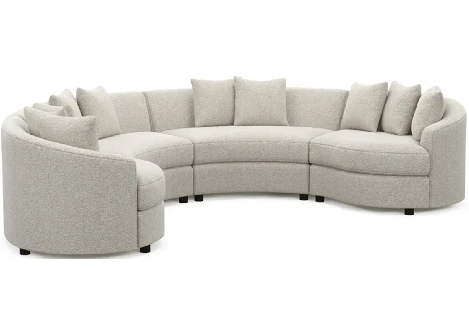 Allegra Foam Comfort 4-Piece Sectional - Muse Stone