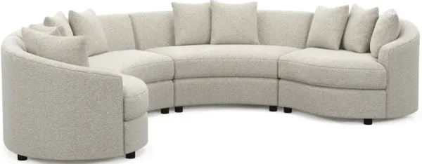 Allegra Foam Comfort 4-Piece Sectional - Muse Stone