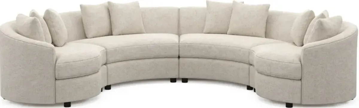 Allegra Foam Comfort 4-Piece Sectional - M Ivory