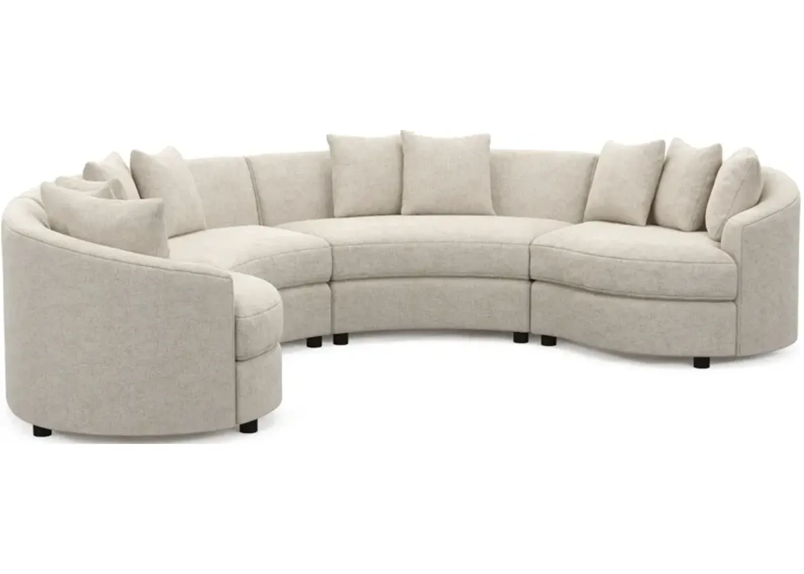 Allegra Foam Comfort 4-Piece Sectional - M Ivory