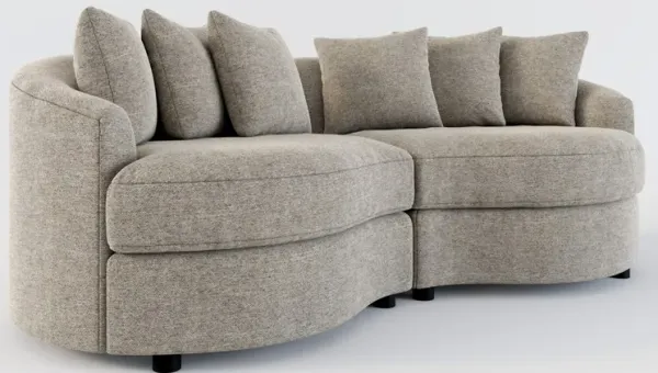 Allegra Foam Comfort 2-Piece Sectional - Bridger Metal