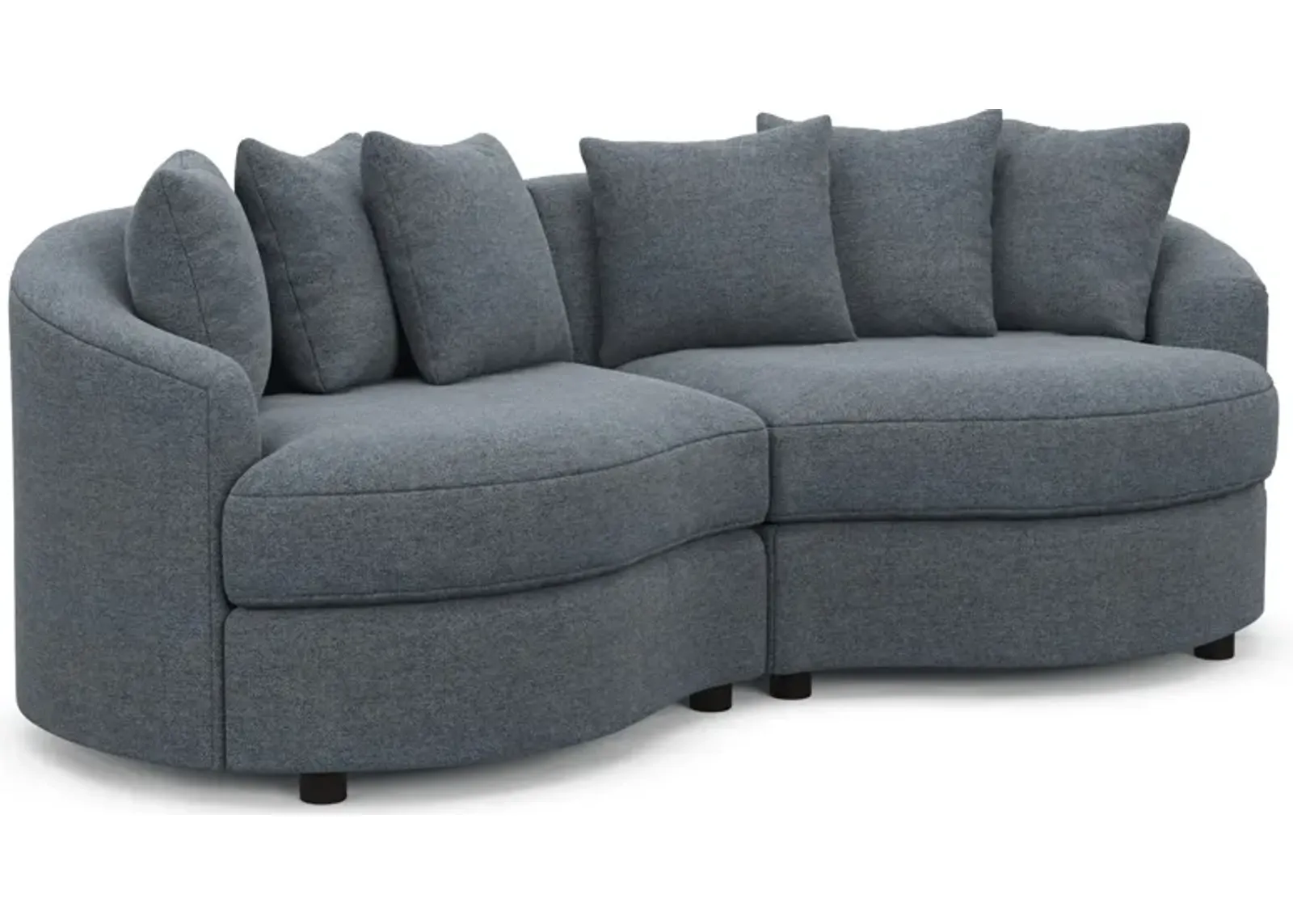 Allegra Foam Comfort 2-Piece Sectional - Bridger Navy