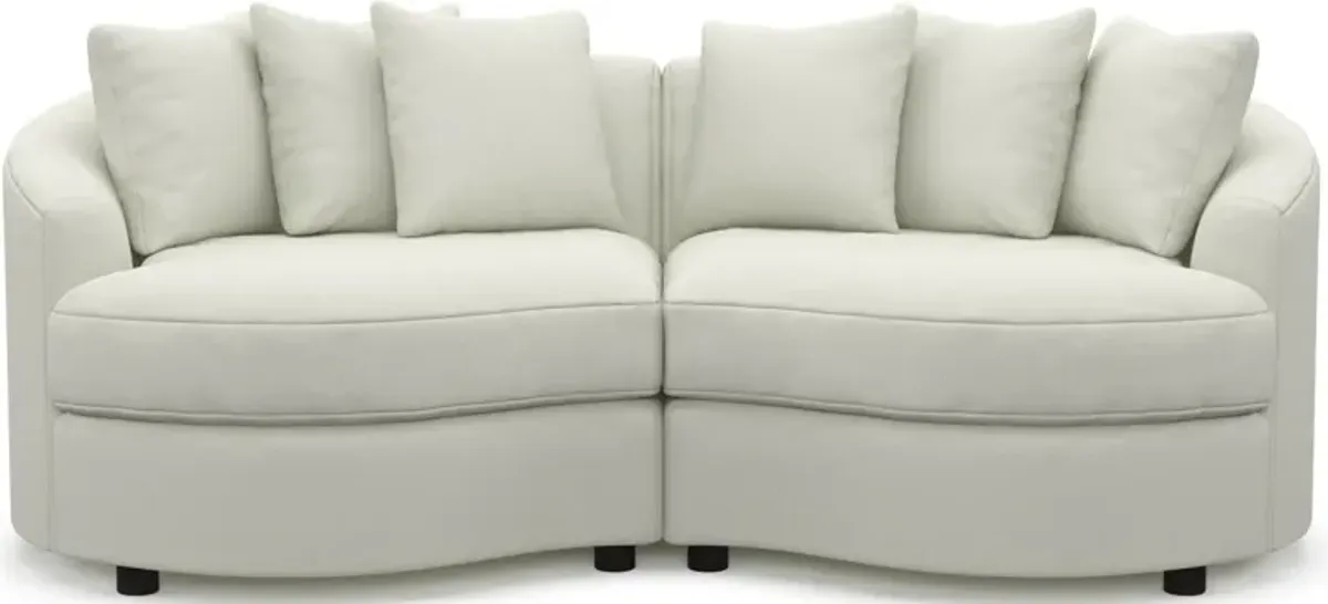 Allegra Foam Comfort 2-Piece Sectional - Liv Arctic