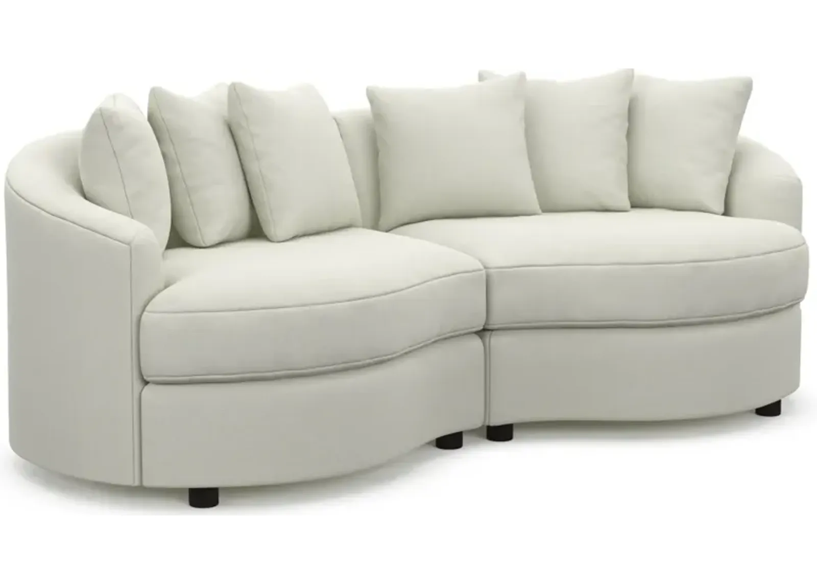 Allegra Foam Comfort 2-Piece Sectional - Liv Arctic