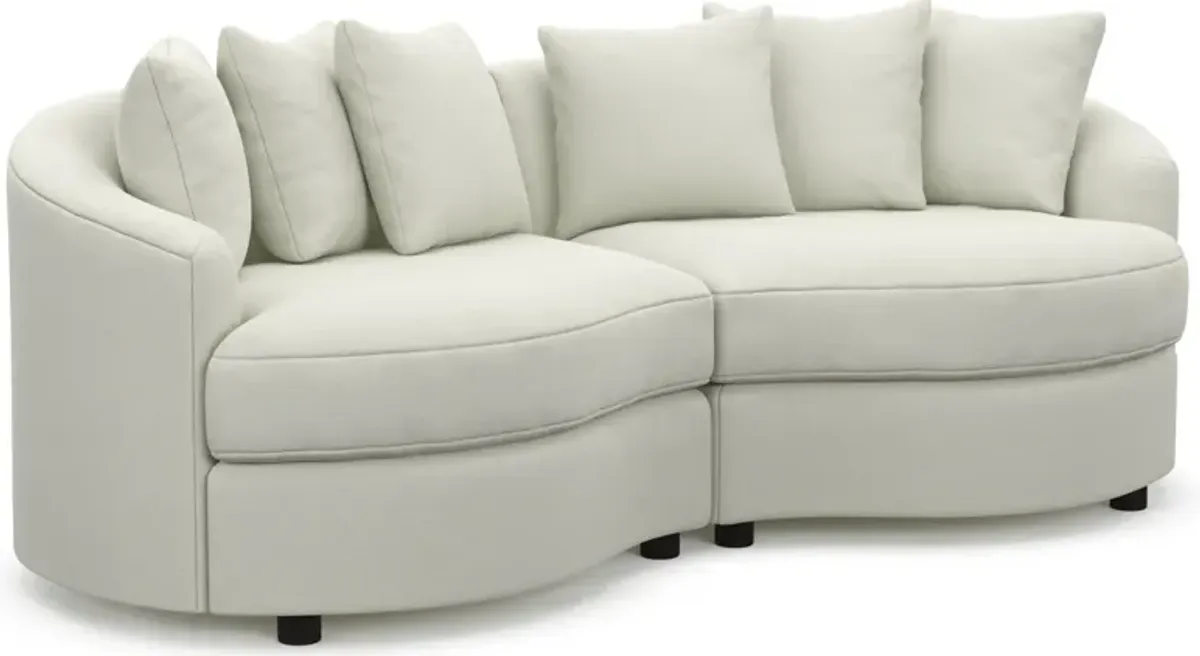 Allegra Foam Comfort 2-Piece Sectional - Liv Arctic