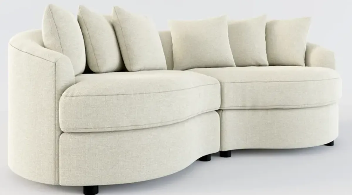 Allegra Foam Comfort 2-Piece Sectional - Liv Dove