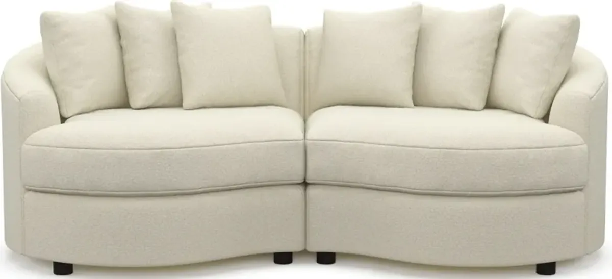 Allegra Foam Comfort 2-Piece Sectional - Fincher Ivory