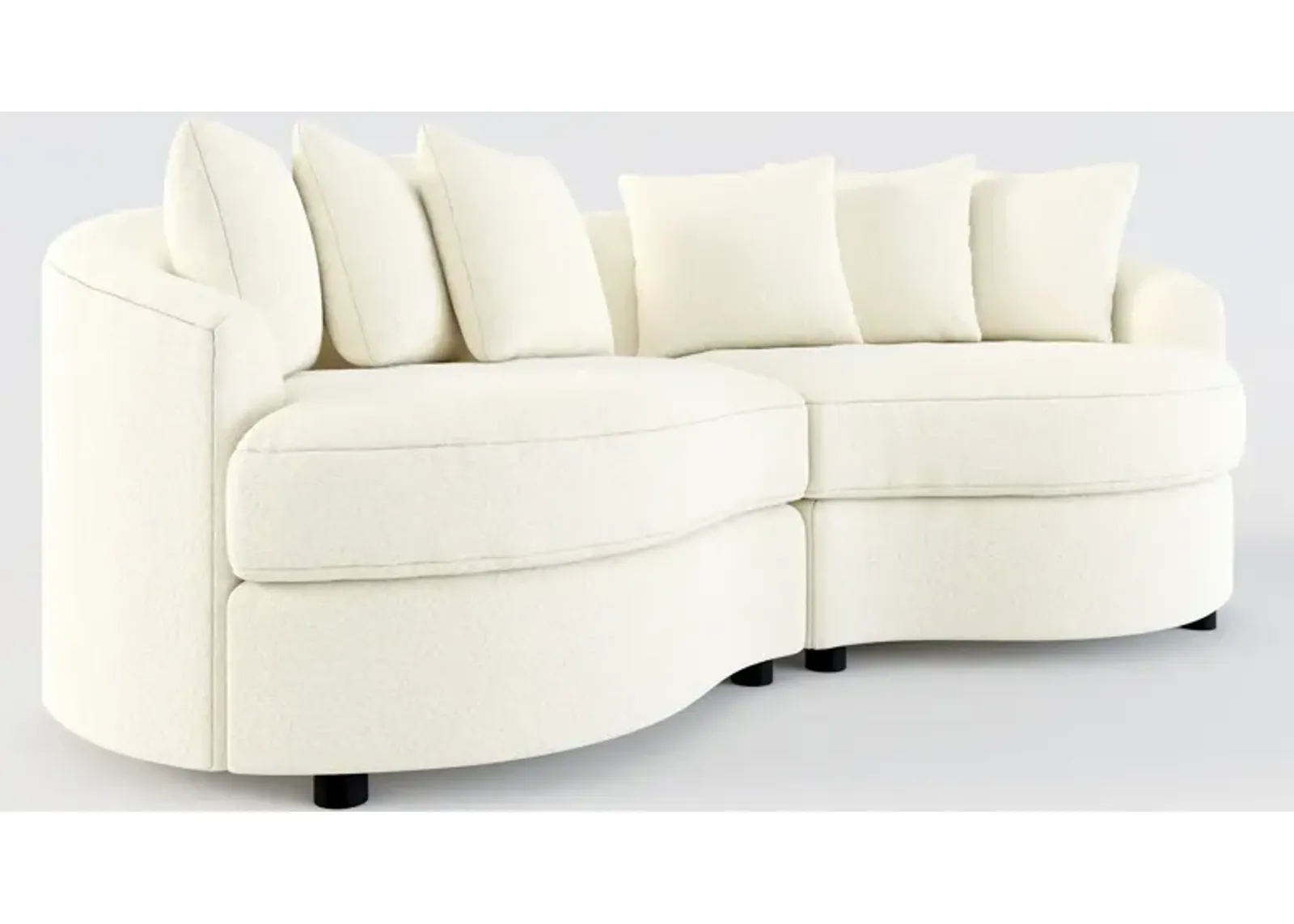 Allegra Foam Comfort 2-Piece Sectional - Fincher Ivory