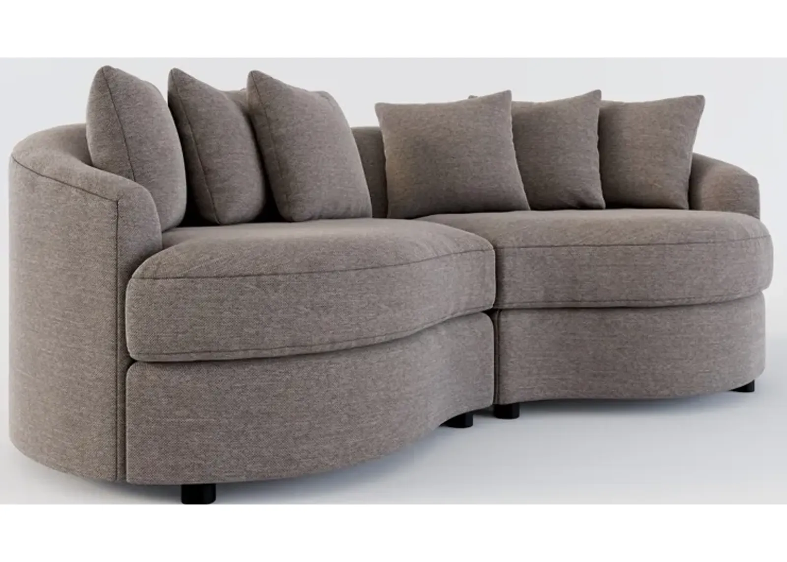 Allegra Foam Comfort 2-Piece Sectional - Presidio Steel