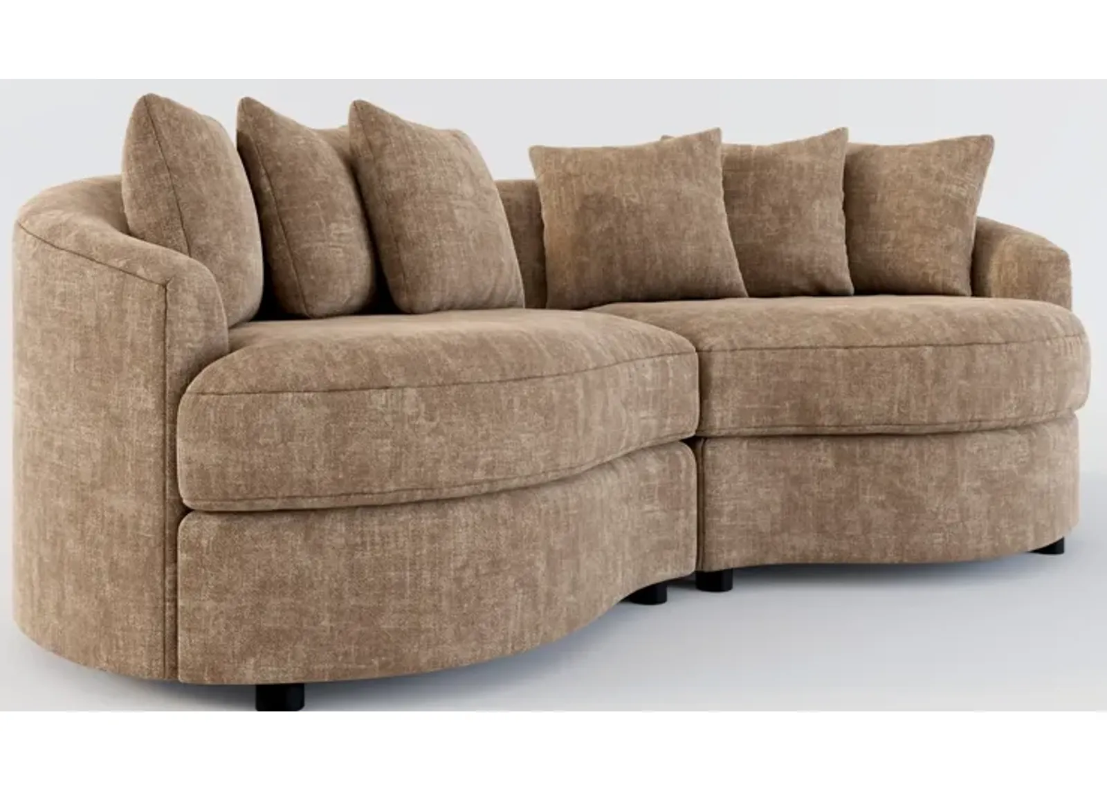 Allegra Foam Comfort 2-Piece Sectional - Argo Java