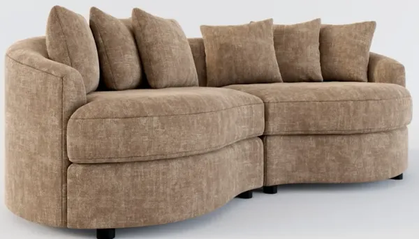 Allegra Foam Comfort 2-Piece Sectional - Argo Java