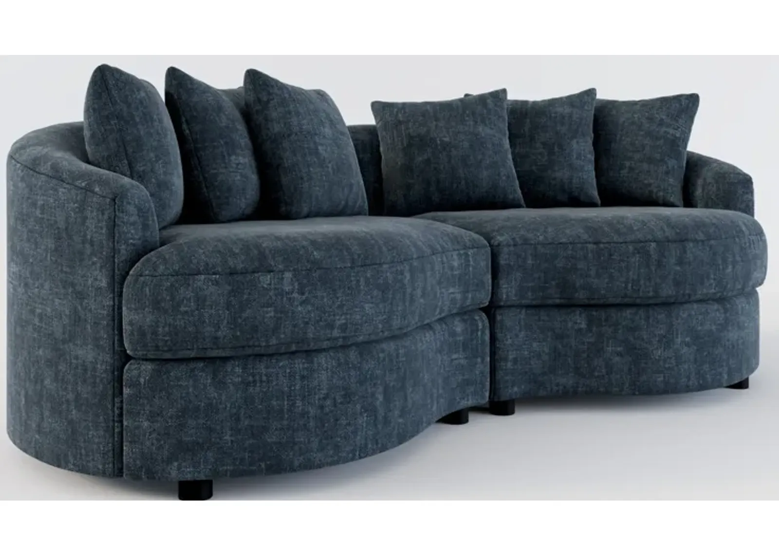 Allegra Foam Comfort 2-Piece Sectional - Argo Navy