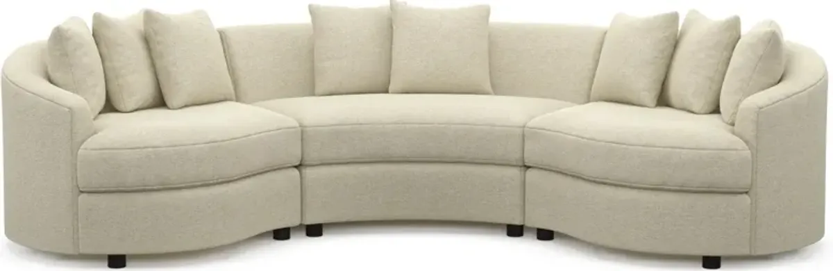 Allegra Foam Comfort 3-Piece Sectional - Bridger Shell