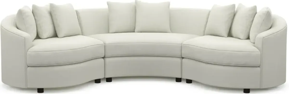 Allegra Foam Comfort 3-Piece Sectional - Liv Arctic