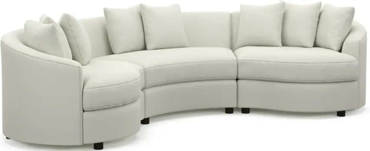 Allegra Foam Comfort 3-Piece Sectional - Liv Arctic