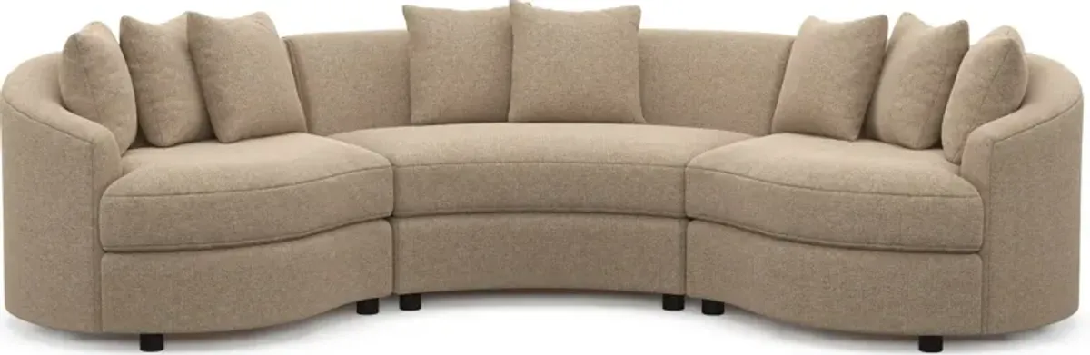 Allegra Foam Comfort 3-Piece Sectional - Liv Wicker