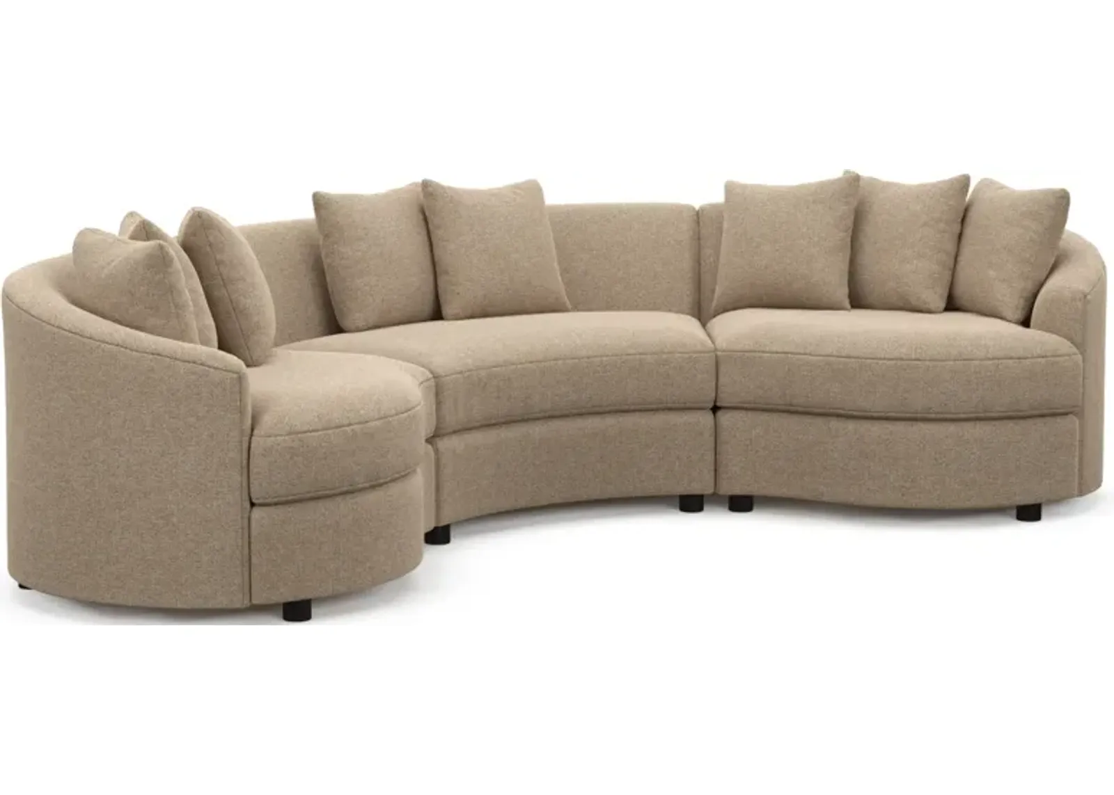 Allegra Foam Comfort 3-Piece Sectional - Liv Wicker