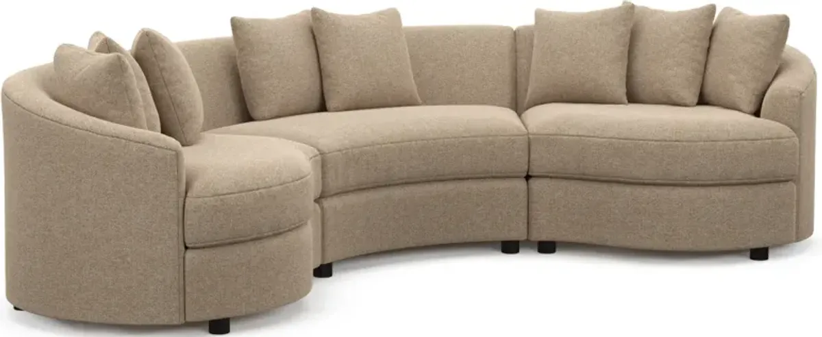 Allegra Foam Comfort 3-Piece Sectional - Liv Wicker