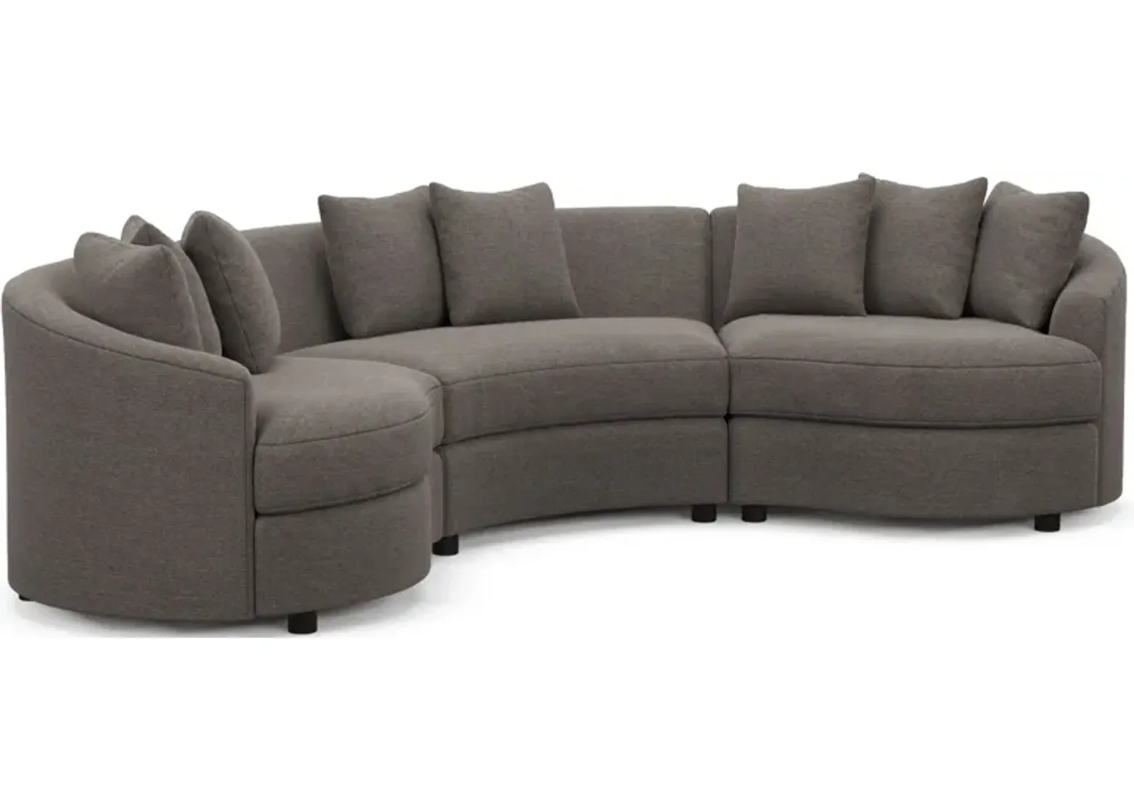 Allegra Foam Comfort 3-Piece Sectional - Presidio Steel