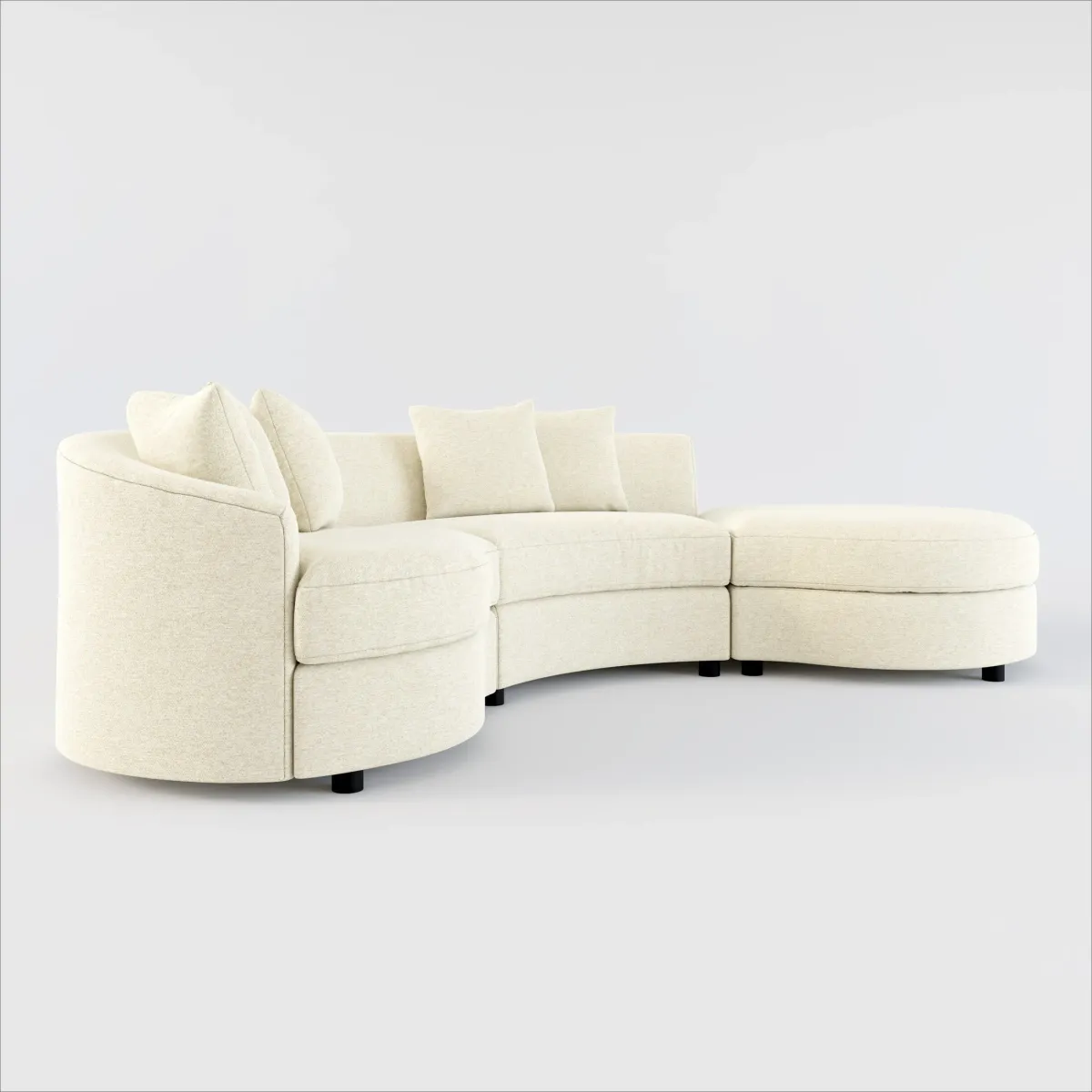 Allegra Foam Comfort 3-Piece Sectional with Right-Facing Chaise - Bridger Shell